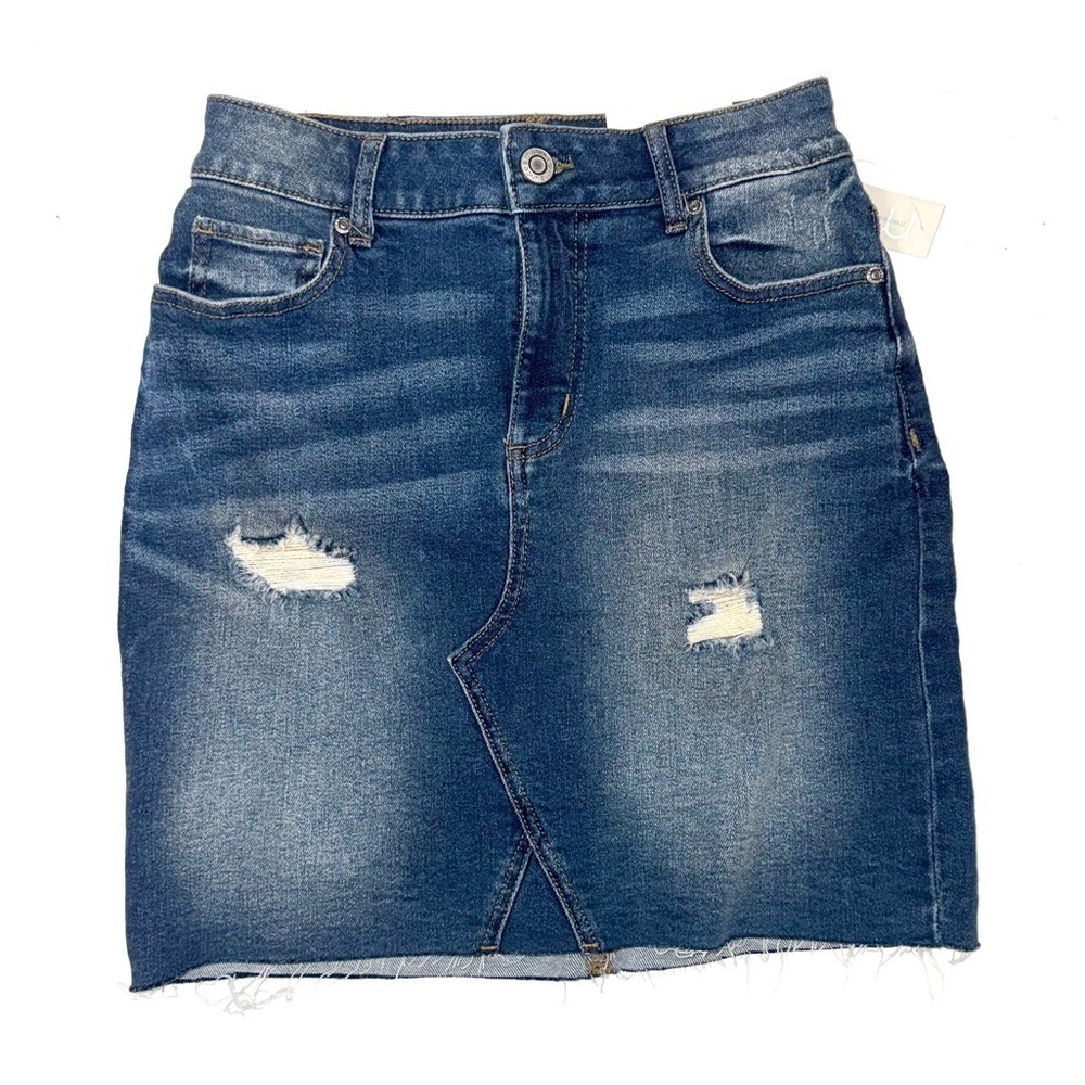 NEW Maurices Denim Jean Skirt Vintage Wash Size 2